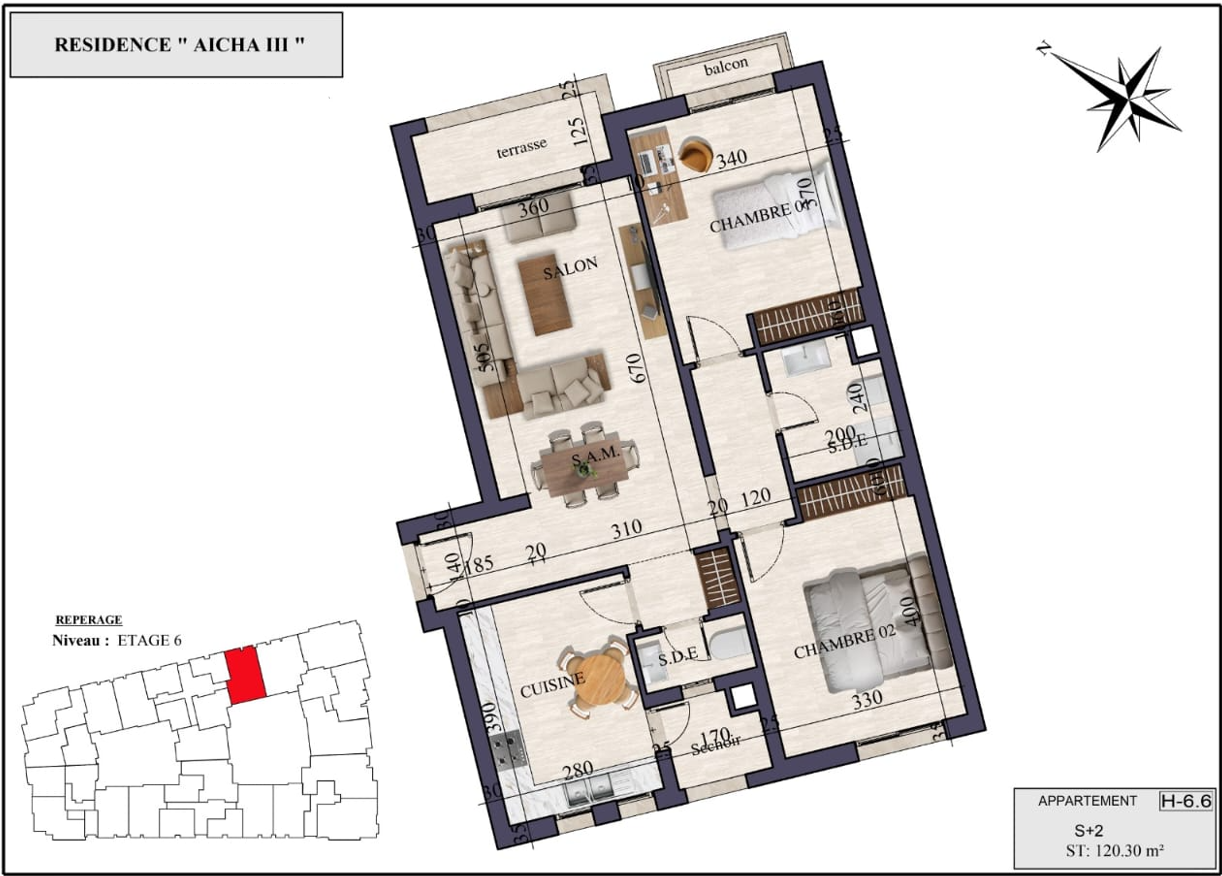 Plan S+3 - Etage 4